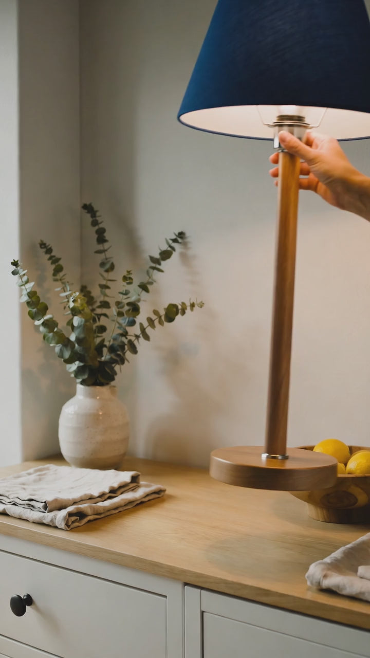 Noir Oak Table Lamp